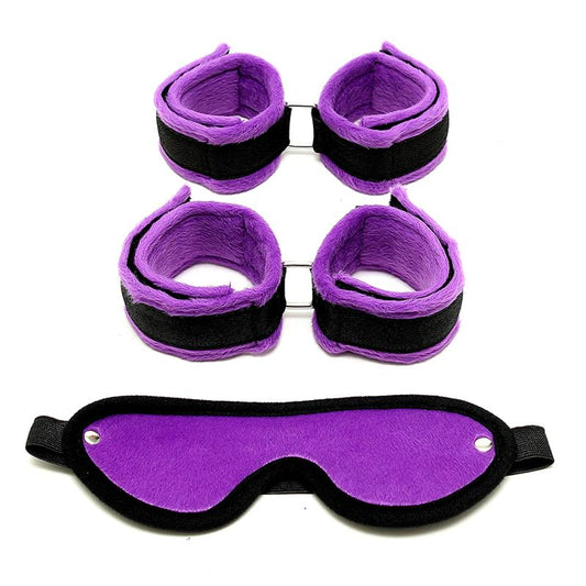 Set de Esposas para Manos y Pies Púrpura